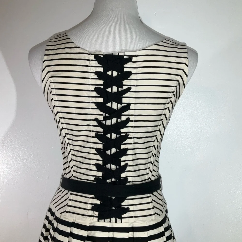 Corey Lynn Carter by Anthropologie Black and White Fit and Flare Midi Dress - Picture 10 of 13